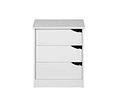 Velador 3 Cajones Compaq Blanco- PRODUCTO ARMADO CON DETALLE