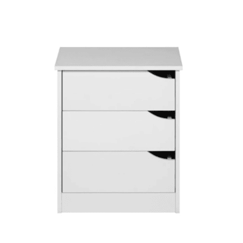 Velador 3 Cajones Compaq Blanco- PRODUCTO ARMADO CON DETALLE