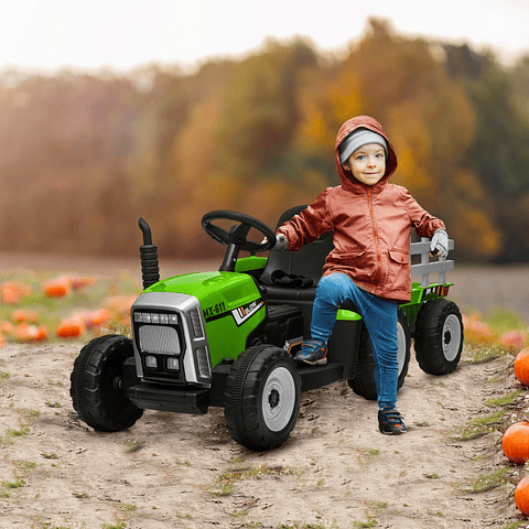 Tractor A Batería Con Remolque -PRODUCTO ARMADO CON DETALLE