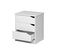 Velador 3 Cajones Compaq Blanco- PRODUCTO ARMADO CON DETALLE