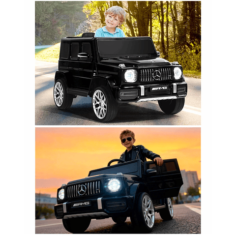 Auto a Batería Jeep G63 Con Licencia Mercedes 12V Negro PRODUCTO ARMADO CON DETALLE 