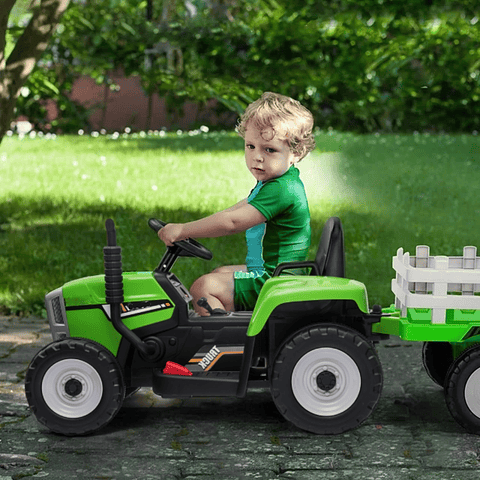 Tractor A Batería Con Remolque -PRODUCTO ARMADO CON DETALLE