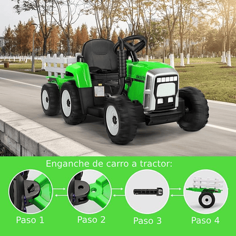 Tractor A Batería Con Remolque -PRODUCTO ARMADO CON DETALLE