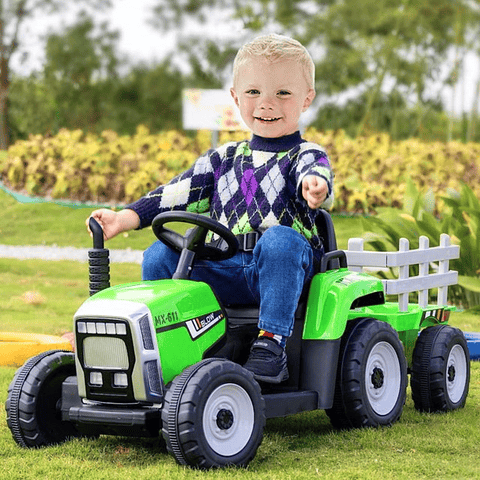 Tractor A Batería Con Remolque -PRODUCTO ARMADO CON DETALLE