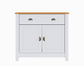 Buffet 1 Cajón 2 Puertas Ludlow Blanco Miel - PRODUCTO ARMADO CON DETALLE