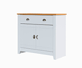 Buffet 1 Cajón 2 Puertas Ludlow Blanco Miel - PRODUCTO ARMADO CON DETALLE