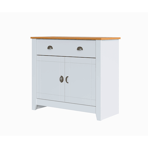 Buffet 1 Cajón 2 Puertas Ludlow Blanco Miel - PRODUCTO ARMADO CON DETALLE