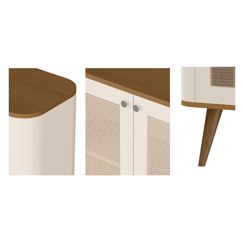 Buffet Neon Perla Caramelo PRODUCTO ARMADO CON DETALLE