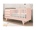 Cuna 3 En 1 Noah Rosado Opaco - PRODUCTO ARMADO CON DETALLE