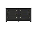 Comoda Duplex 6 Cajones Negro - 