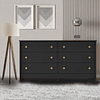Comoda Duplex 6 Cajones Negro - 