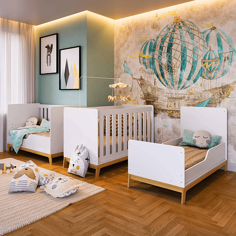 cuna 3 Funciones Honey Blanco - "PRODUCTO CON DETALLE"