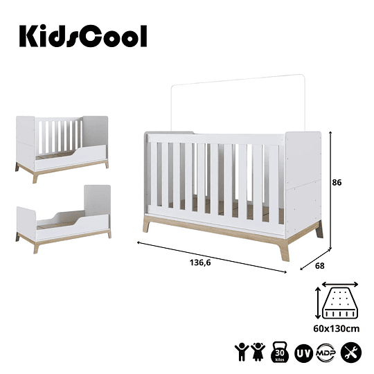 cuna 3 Funciones Honey Blanco - 