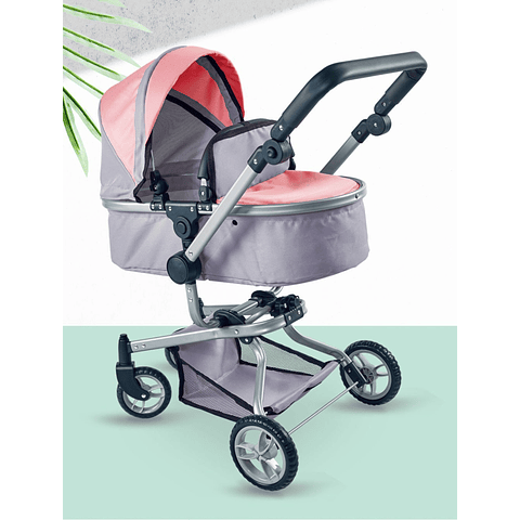 Coche Cuna para muñeca 2 funciones en 1 - "Producto Armado"