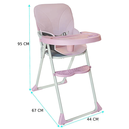 Silla de comer palermo rosada - PRODUCTO ARMADO CON DETALLE