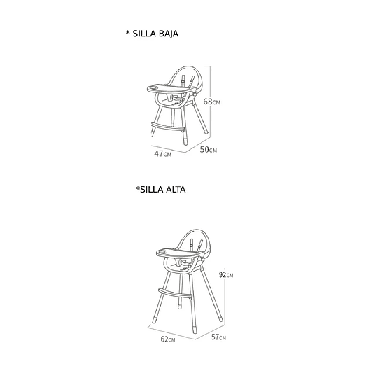 Silla de comer palermo rosada - PRODUCTO ARMADO CON DETALLE