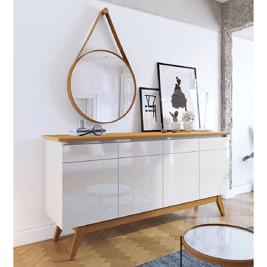 Buffet Classic 66433 1.6 Puertas Blanco/Caramelo - Producto con Detalle