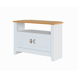 Rack Tv Ludlow Blanco Miel - Producto con Detalle