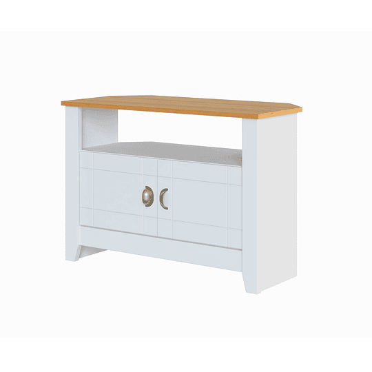 Rack Tv Ludlow Blanco Miel - Producto con Detalle