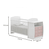 Cuna con Mudador Bambini Rosado - Producto con Detalle