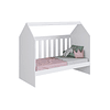 Cuna casita 60 Montessori blanca - Producto con Detalle
