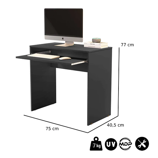 Escritorio Luxor Negro - Producto Armado con Detalle