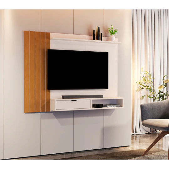 Panel Tv 5001 Perla Caramelo - Producto Armado con Detalle