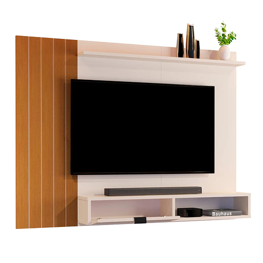 Panel Tv 5001 Perla Caramelo - Producto Armado con Detalle