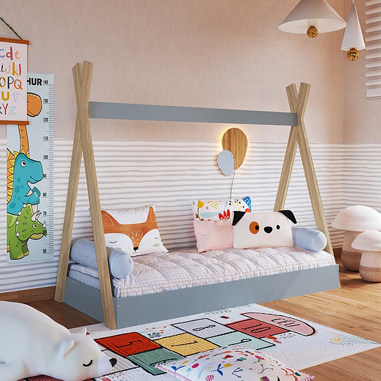 Cama Infantil Montessori Azul 