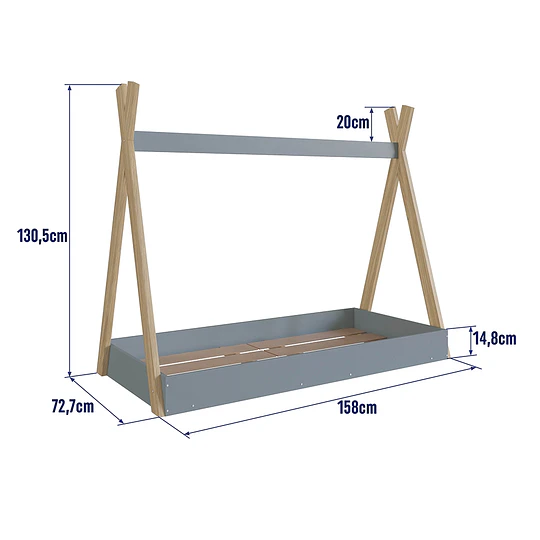 Cama Infantil Montessori Azul 