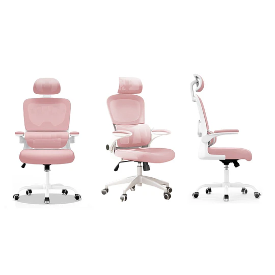 Silla De Escritorio Ergonómica Rosado Be Design - 