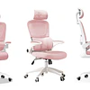 Silla De Escritorio Ergonómica Rosado Be Design - 