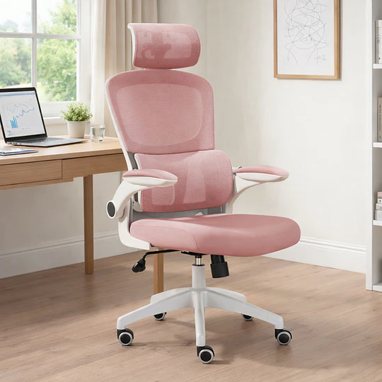 Silla De Escritorio Ergonómica Rosado Be Design - 