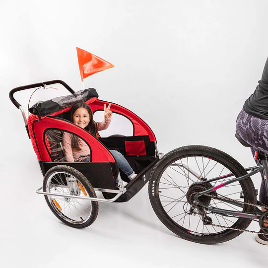 Carrito coche Baby Trailer Rojo - 
