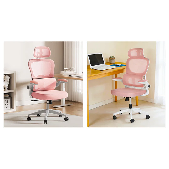 Silla De Escritorio Ergonómica Rosado Be Design - 
