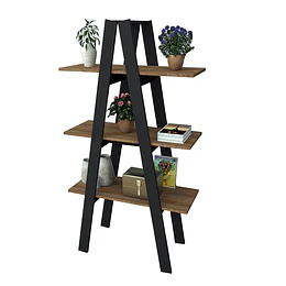 Estante 3 Niveles Urban Negro - "Producto con empaque ROTO"