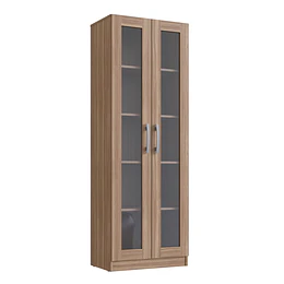 Vitrina 2 Puertas Vidrio Castaño - "Producto con empaque ROTO"