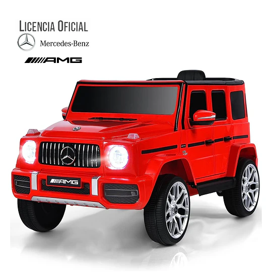 Auto a Batería Jeep G63 Con Licencia Mercedes 12V Rojo - 