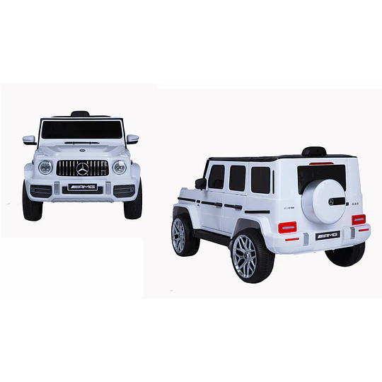 Auto a Batería Jeep G63 Con Licencia Mercedes 12V Blanco - 