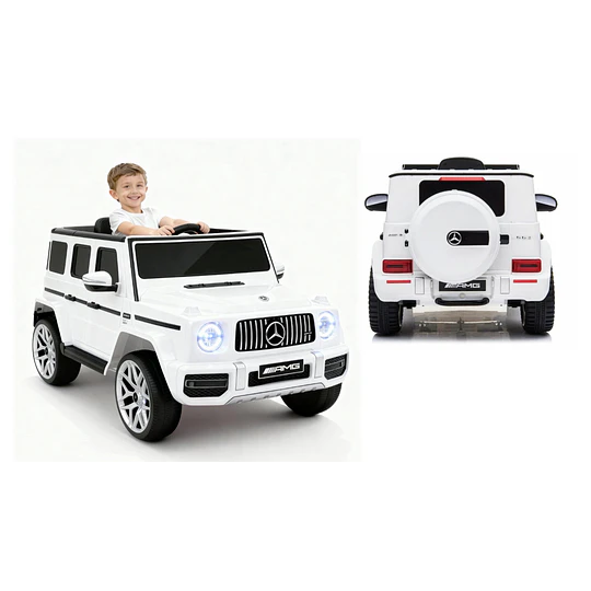 Auto a Batería Jeep G63 Con Licencia Mercedes 12V Blanco - 