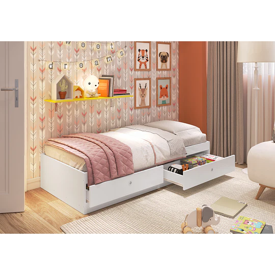 Cama infantil cariño blanca - 