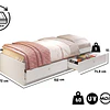 Cama infantil cariño blanca - 