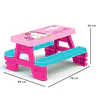 Mesa Infantil Picnic Unicornio 4 Niños - 