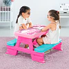 Mesa Infantil Picnic Unicornio 4 Niños - 