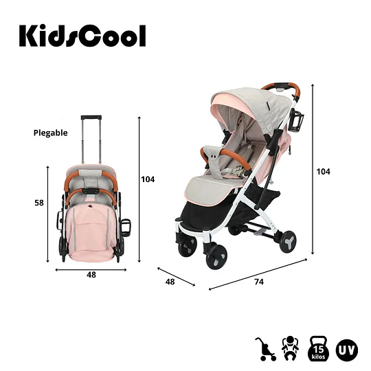 Coche Paseo Compact City Rosado -  