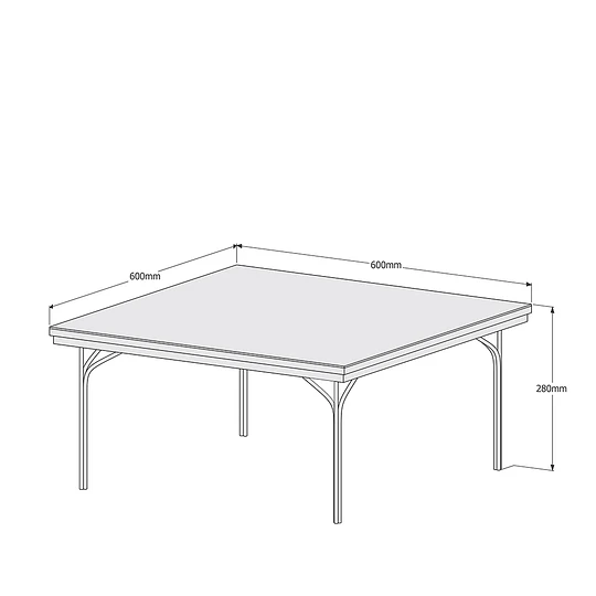 Mesa De Centro Espejo Be Canela - 