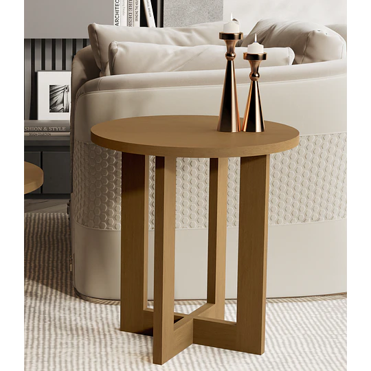 Mesa Lateral Redonda Be Caramelo  - 