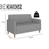 Sofa 2 Cuerpos Dakar Gris - 