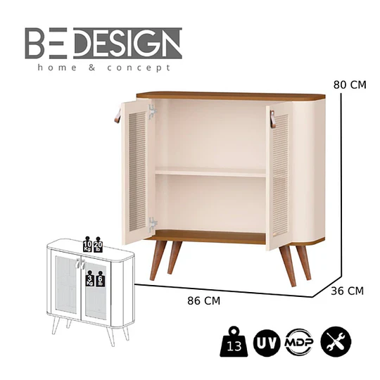 Buffet Neon Perla Caramelo - 