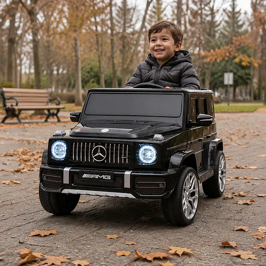 Auto a Batería Jeep G63 Con Licencia Mercedes 12V Negro